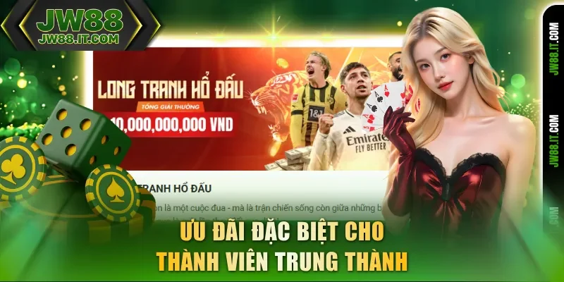 Ưu đãi đặc biệt cho thành viên JW88 trung thành Ưu đãi đặc biệt cho thành viên JW88 trung thành